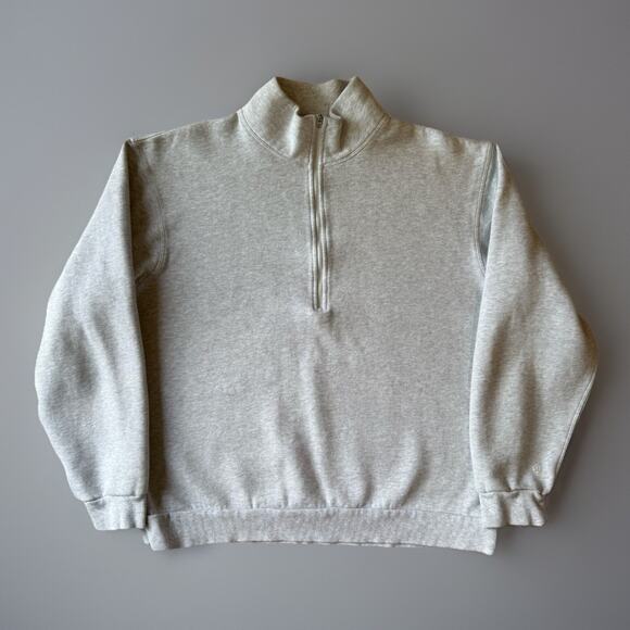 Lululemon 1/4 Zip Fleece Pullover Women's Large Gray Athleisure Sportswear - Picture 1 of 9